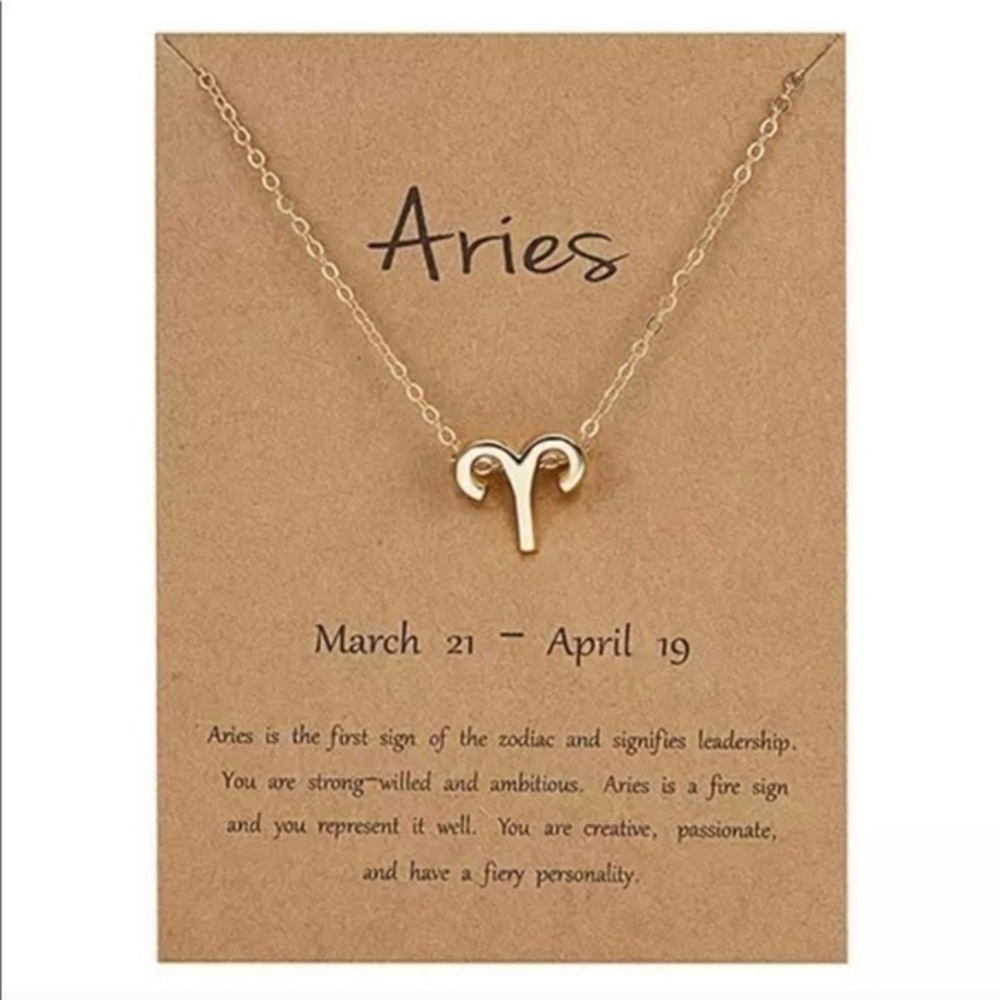 3/$30 โ๏ธ Aries Zodiac Sign Necklace